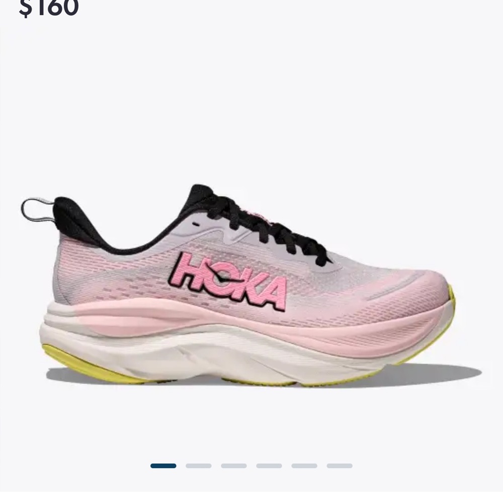 Hoka Pink and Black Athletic Shoes with Sleek Design